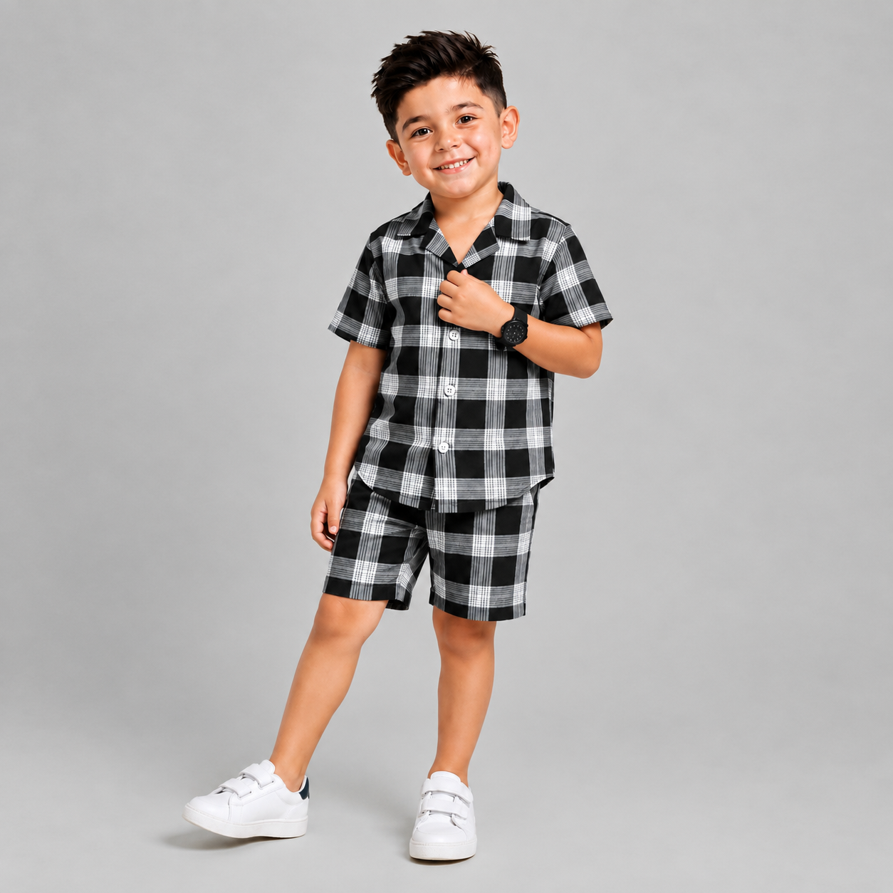 Black & White Plaid Co-ord Set