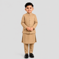Camel Beige Waistcoat & Kurta Pajama