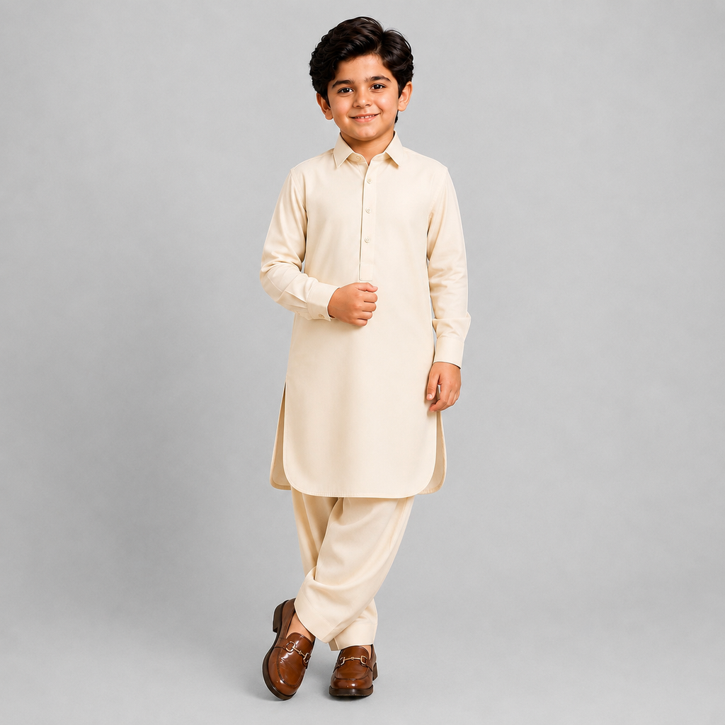 Cream Elegance Shalwar Kameez